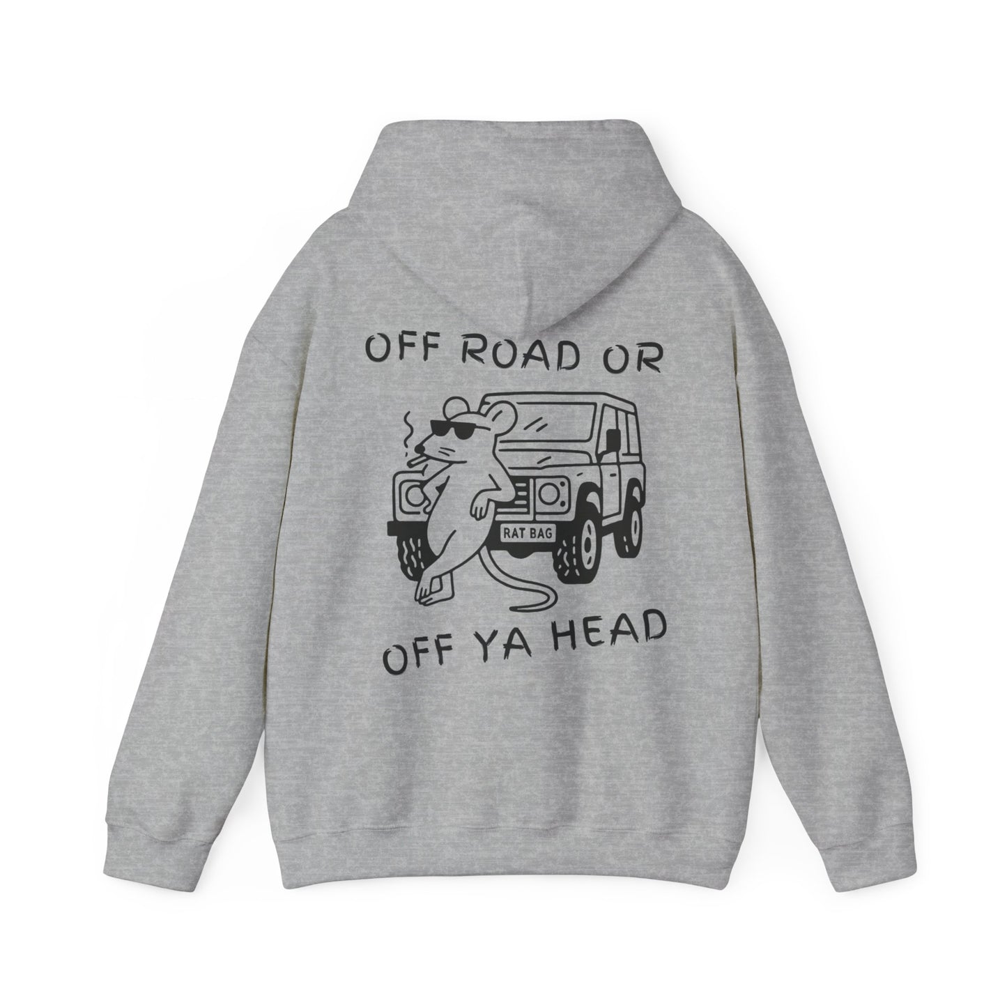 Track Rats 4x4 “off road or off ya head” (black logo) Hoodie
