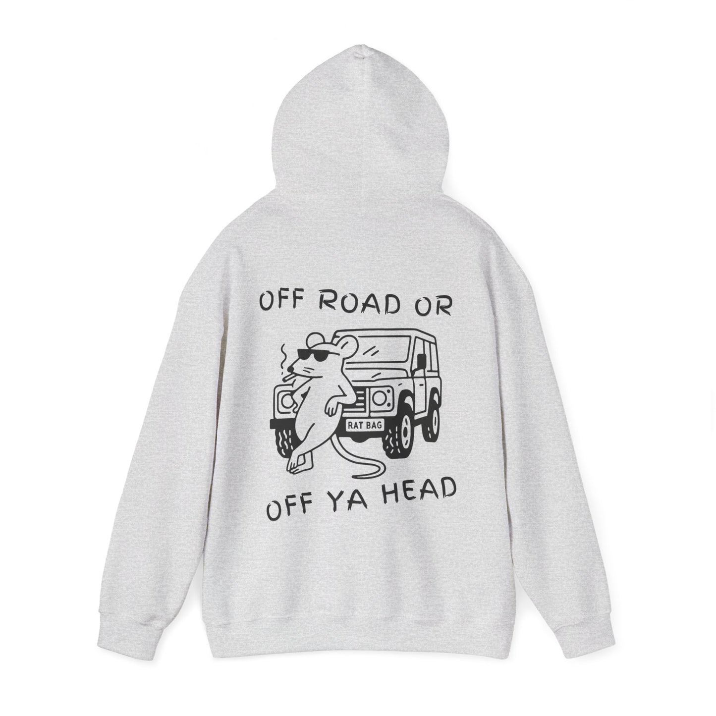 Track Rats 4x4 “off road or off ya head” (black logo) Hoodie