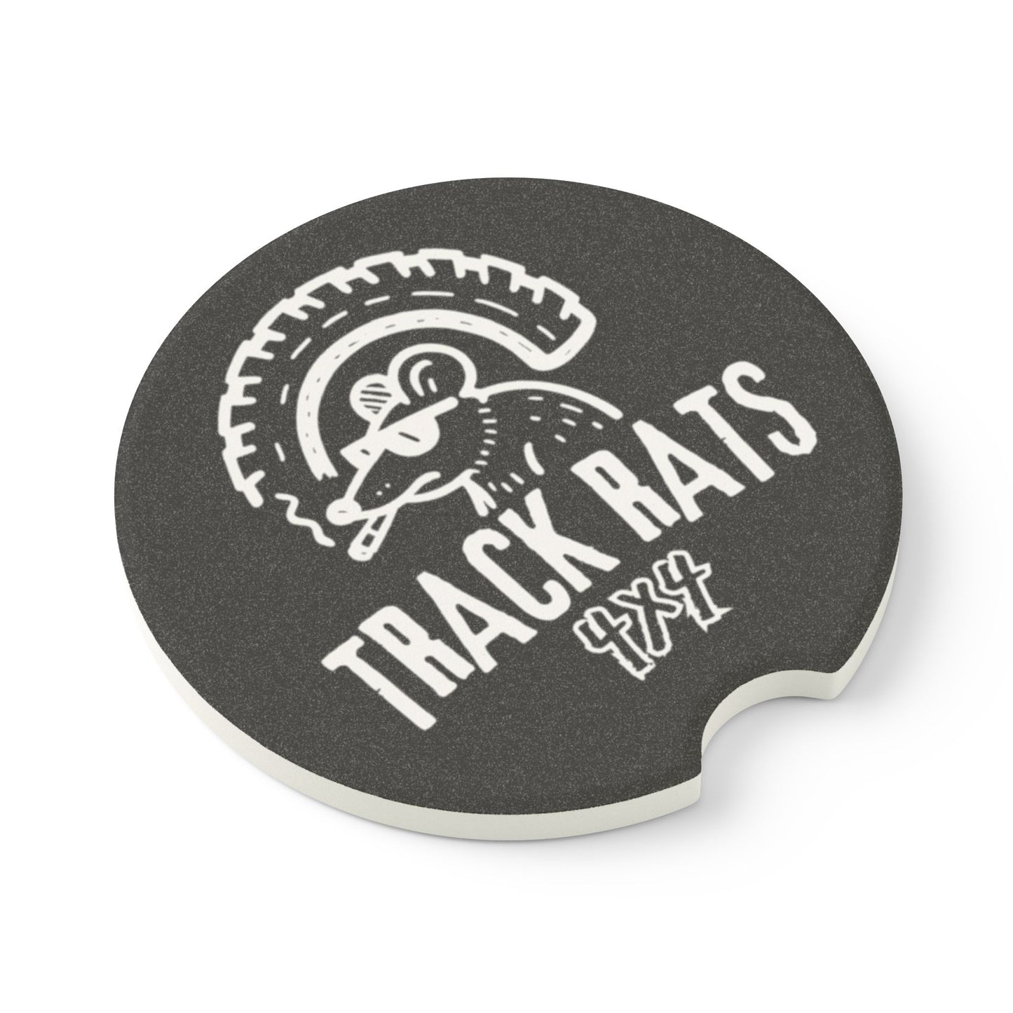 Track Rats 4x4 Car Coasters (black)