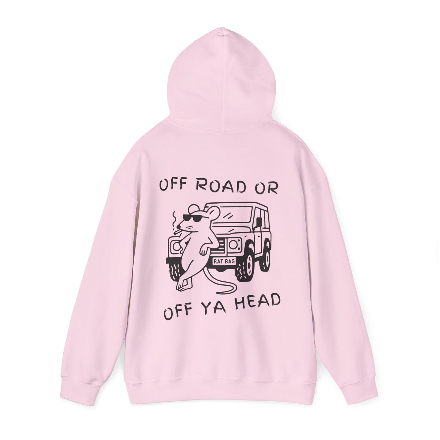 Track Rats 4x4 “off road or off ya head” (black logo) Hoodie