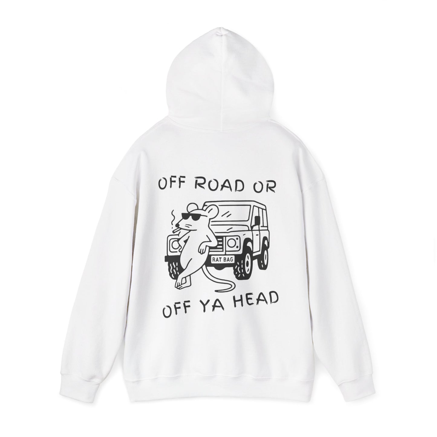 Track Rats 4x4 “off road or off ya head” (black logo) Hoodie