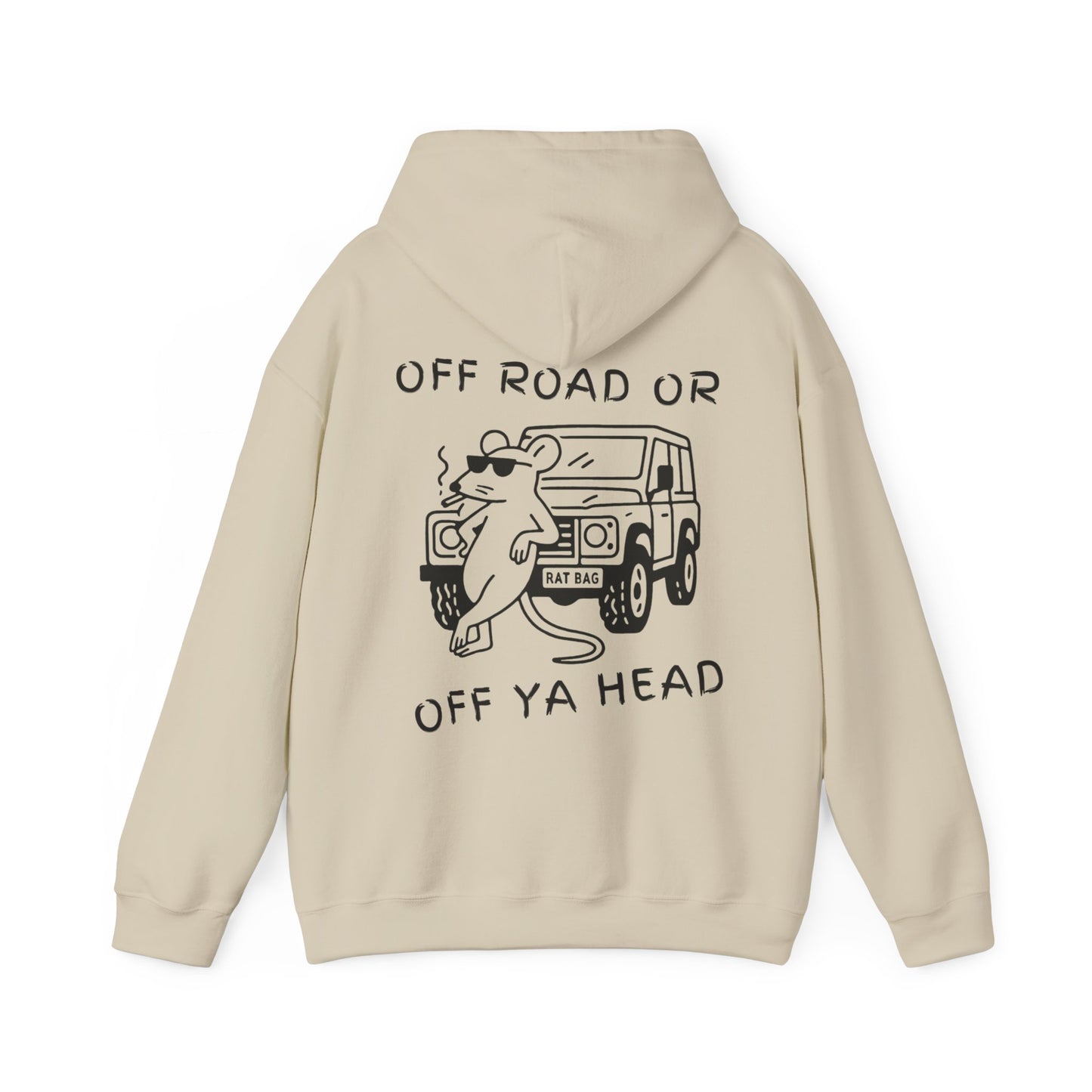 Track Rats 4x4 “off road or off ya head” (black logo) Hoodie